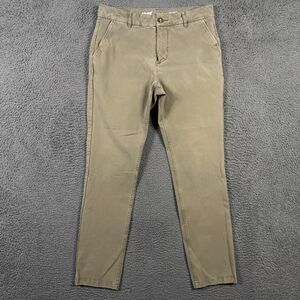 Mugsy Pants Mens 33x32 Green Olives Slim Fit Stretch Chinos Preppy Casual